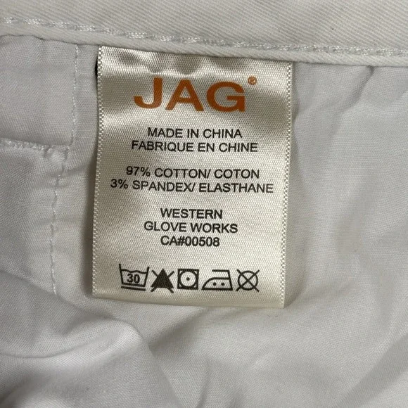 Jag Jeans Womens Size 8 (Fits 30x22) White Jeans Classic Fit Stretch Crop - Picture 6 of 14